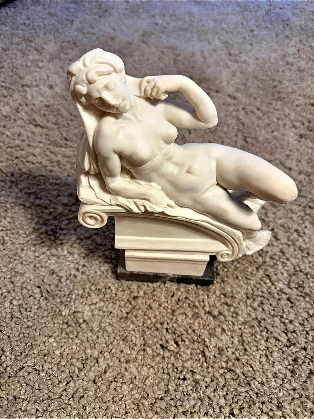 A. Santini Classic Figurine Reclining Woman Sculpture Classical Figure Sculpture